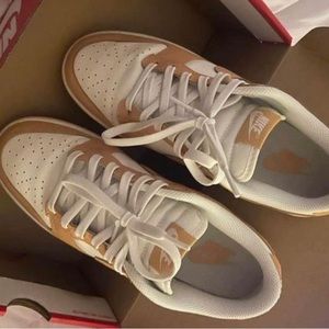 Nike dunk lows in nude/tan size 9 women’s or 7.5 men’s